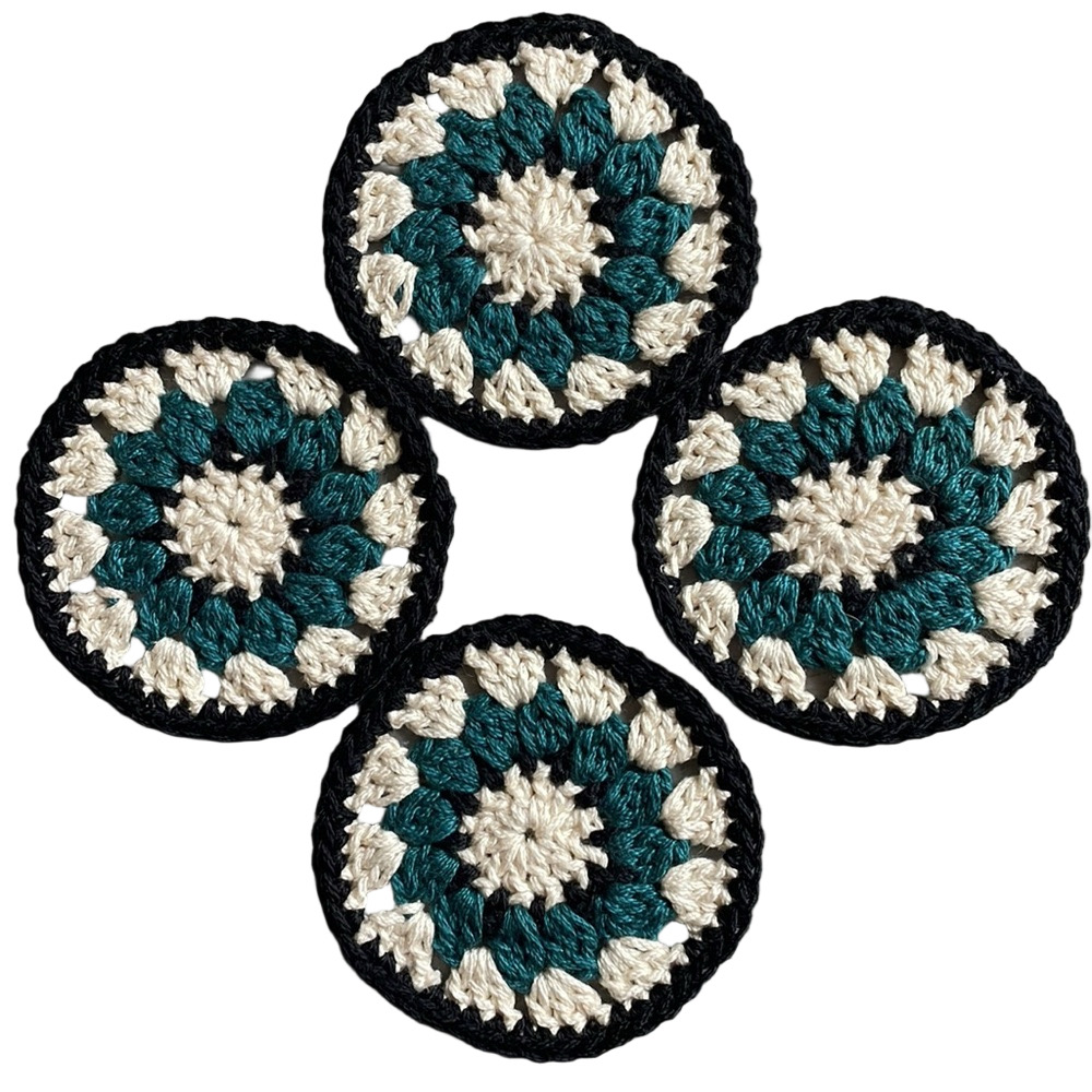 Crochet Coasters - Set of 4 - 100% Cotton - Handmade by me! - Picture 3 of 10